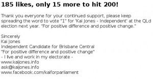 Kai Jones - Independent Candidate for Brisbane Central