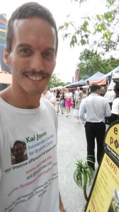 Supporting the locals, with my #Movember #mo, at Brisbane city Wednesday fruit and veg markets.  #QLdElection2015 #ElectionQLd2015 #KaiJonesIndependent