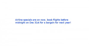 Airline specials on now!